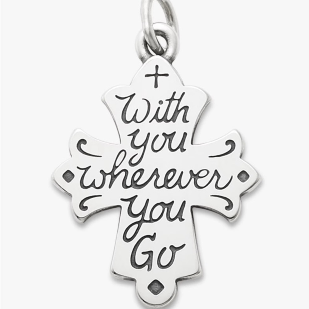 James Avery Cross Charm and Necklace
